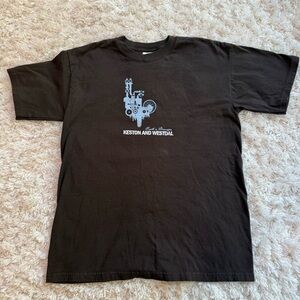 Keston and Westdal Mens Brown Graphic T-Shirt Steampunk - Size Medium